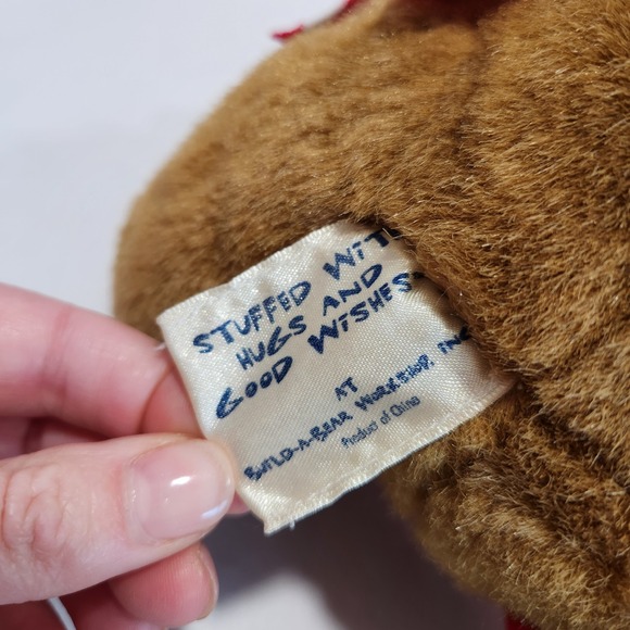 BUILD-A-BEAR Brown Teddy Bear Vintage 1997 Classic Plush Sitting EUC BAB Striped - Picture 5 of 8